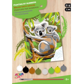 tableau peinture au numero debutant koalas