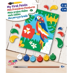tableau peinture au numero pour enfant paco le perroquet