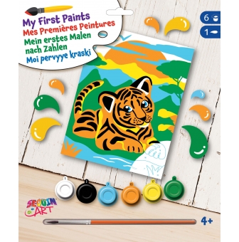 tableau peinture au numero pour enfant tifou le tigre