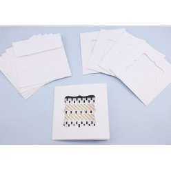 5 cartes et enveloppe diy blanches 13x13cm cadre