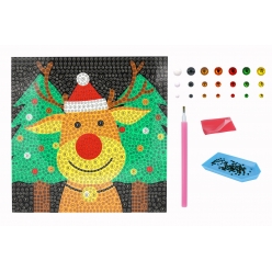 diamond painting strass renne de noel 15 cm