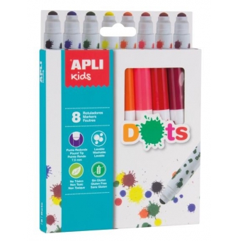 feutres points pour enfant 8 pieces