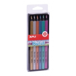 set de crayons couleurs assorties fluo 6 pieces