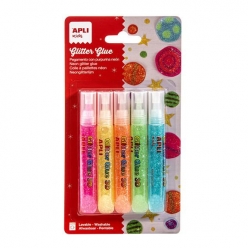 colle a paillettes couleurs assorties fluo 13g 5 tubes