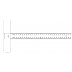 te fixe 30 cm gradue biseau et bord antitache