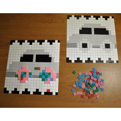carres de mosaiques en mousse autocollant 1cm 10 couleurs 1000 pieces