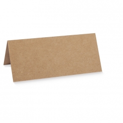 carte de table double 100x90mm kraft 5 pieces