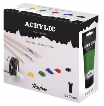 kit acrylique niveau etude 6 x 75 ml