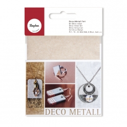 kit deco  metal 6 feuilles 3 coloris