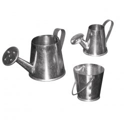 set de 2 arrosoirs seau en metal 3  5 cm
