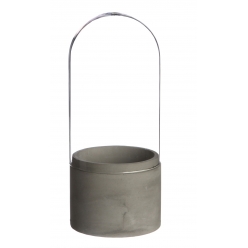 cloche en verre avec socle beton 12 cm