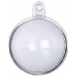 boule en plastique cristal divisible en 2 parties 6 cm
