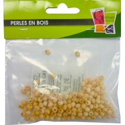 perles en bois 8 mm trou 2 mm 200 pieces