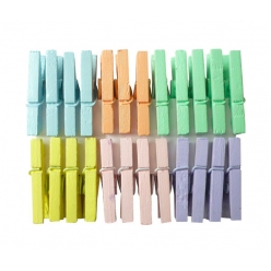 pinces a linge pastel 25 cm 24 pieces