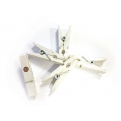 mini pinces a linge en bois avec magnet blanc 35 cm 8 pieces