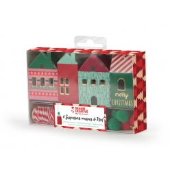 kit 8 suspensions maisons de noel