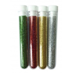 tubes paillettes noel 80  4 pieces