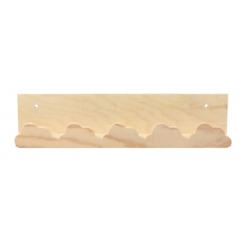 etagere nuages en bois de pin 41 cm
