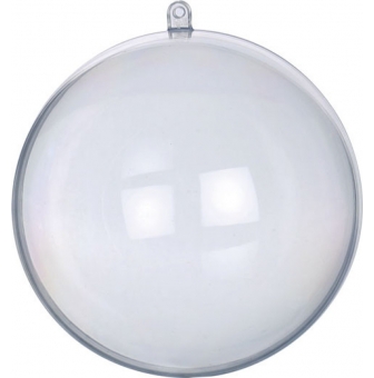 boule en plastique cristal divisible en 2 parties 18 cm