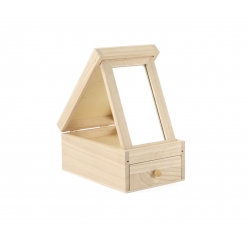 coiffeuse miroir en bois 12x85x18 cm