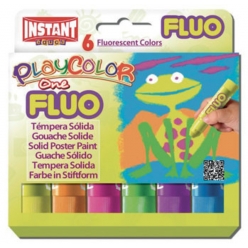 sticks de gouache solide fluo 6 pieces