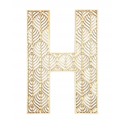 lettre h en bois alphabet geant ajoure 24 cm