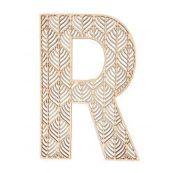 lettre r en bois alphabet geant ajoure 24 cm