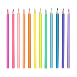Crayons de couleur Qualité Beaux-Arts Couleur pastel 12 pièces