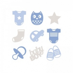 silhouettes naissance feutre baby boy 45 pieces