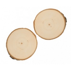 rondelles 4 a 5 cm en bois 2 pieces