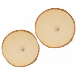 rondelles 8 a 10 cm en bois 2 pieces