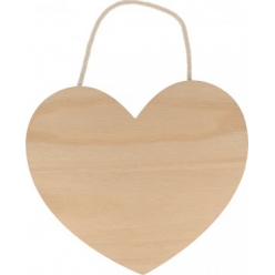 forme en bois silhouette coeur 25x23x08 cm