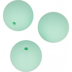perle en silicone ronde 15mm perles vert d eau 3 pieces