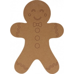 forme en mdf silhouette gingerbread 25x18x06 cm