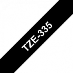 cartouche ruban etiqueteuse 12mm lamined blanc noir tze 335 p touch