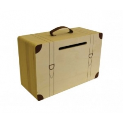 urne valise 35 cm en bois