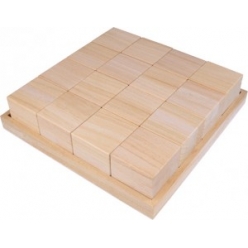 cubes et plateau 265x265x65 cm en bois 16 pieces