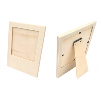cadre photo en bois forme polaroid 12 x 15 cm