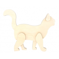 jouet en bois chat 10 x 12 x 2 cm