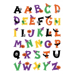 gommettes halloween lettres 65 pieces