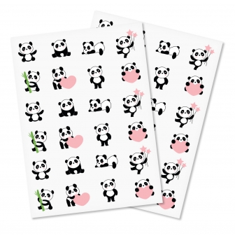 gommettes pandas de 2 a 35 cm 48 pieces