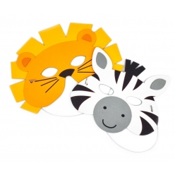 masque pour enfant animaux de la jungle 2 pieces