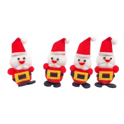 pere noel pompons et feutrine 55 x 3 cm 4 pieces