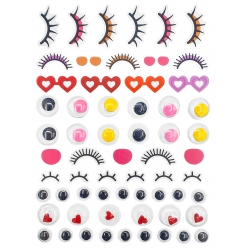 stickers puffy yeux ouverts et fermes 64 pieces