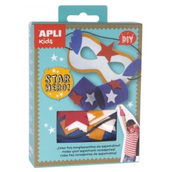 kit masque super hero pour enfant jaune et bleu