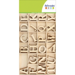 alphabet majuscule en bois 3 cm