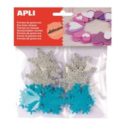 stickers en mousse caoutchouc flocons 22 pieces