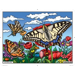 tableau velours a colorier les papillons