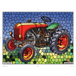 tableau velours a colorier pour enfant le tracteur