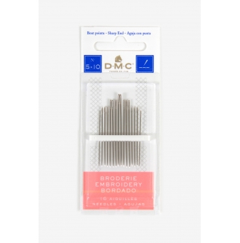 aiguilles a broder taille 5 a 10  16 pieces
